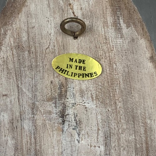 Vintage Santos St Girtrude die große Skulptur Volkskunst Holz Philippinen 12,5 Zoll - Bild 9 von 12