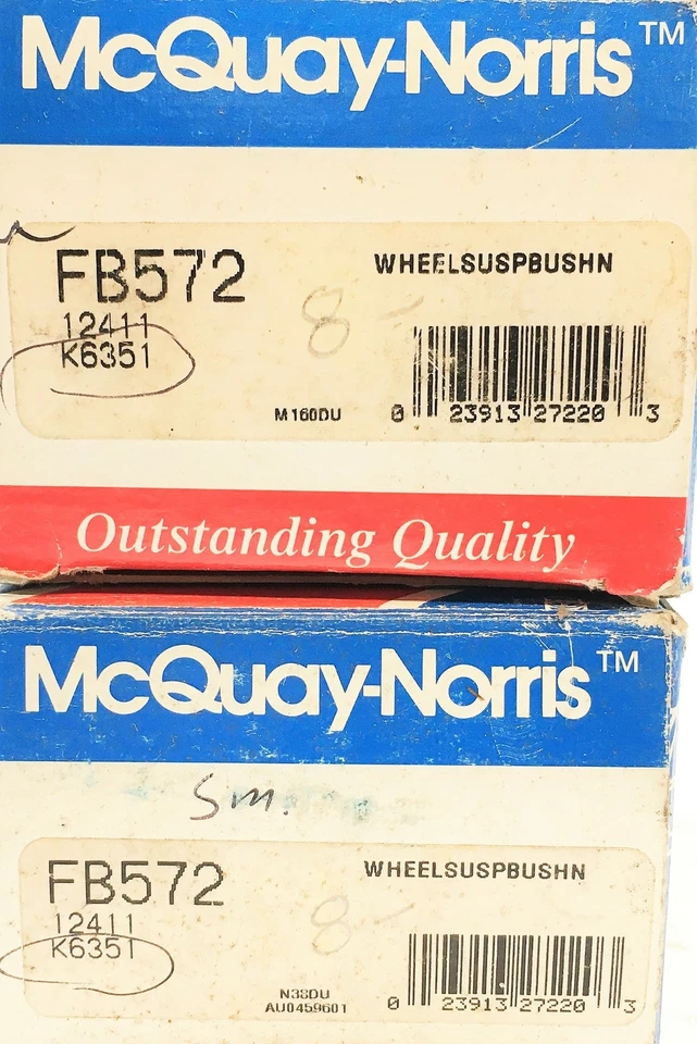 ?Kit de buje de brazo de control de suspensión McQuay-Norris [Lote de 2] FB572 NOS Foto 3 de 3