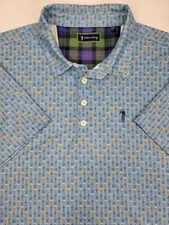 William Murray Golf Polo Shirt Mens XL All Over Beer Print Stretch Performance