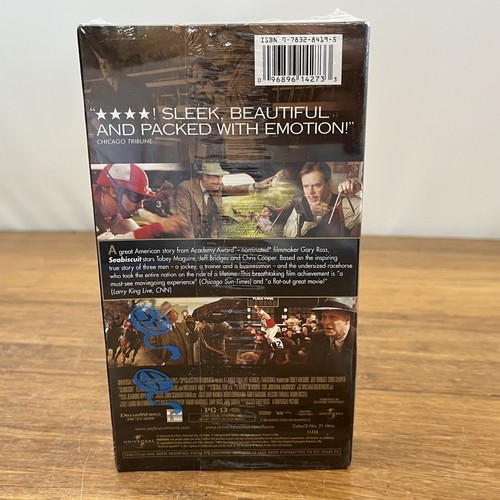 Sealed VHS Seabiscuit VHS Sealed W/ Watermarks Gradable Toby McGuire - Picture 4 of 6