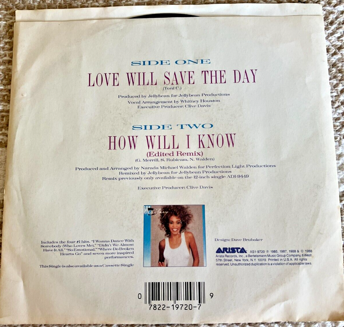 WHITNEY HOUSTON Love Will Save The day/How Will I Know Edited
