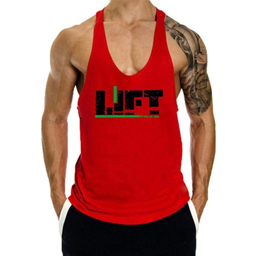 Men's Workout Tank Tops Gym Muscle Tee Fitness Bodybuilding Sleeveless T Shirts - Picture 16 of 18