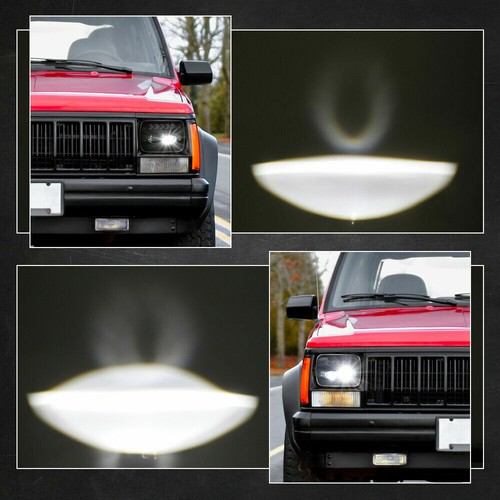 2x 5X7'' 7x6'' LED Headlight Hi-Lo Beam Arrow Turn Lights For Jeep Cherokee XJ - Picture 8 of 8