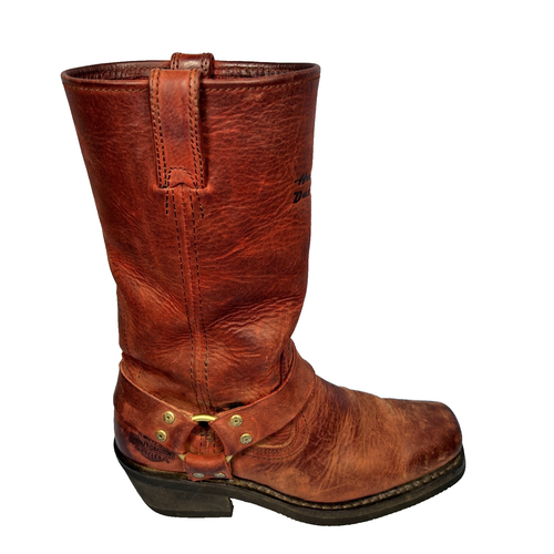 Harley Davidson Women's 87009 Harness Boots Size 7 Maroon Leather - Picture 10 of 17