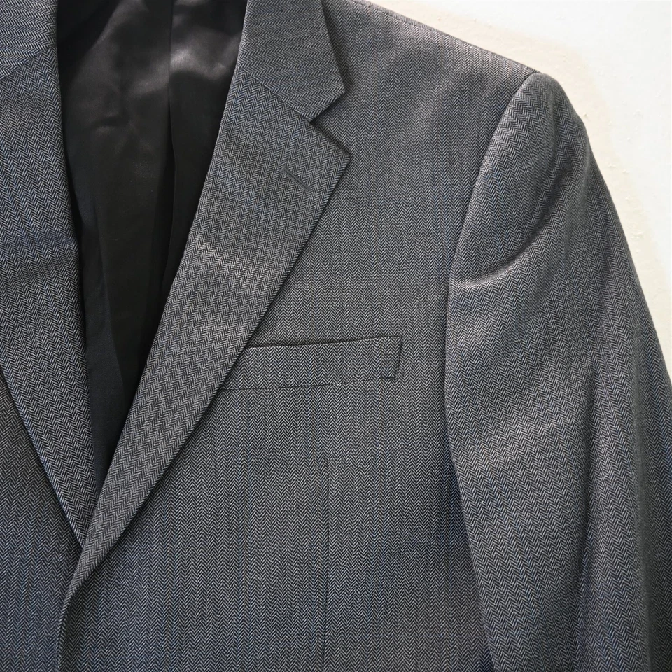 Joseph & Feiss 40R Gris Espiga 100% Lana Hombres Blazer Traje Chaqueta Abrigo Deportivo Foto 2 de 4