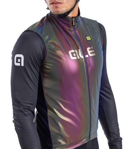 ALE Mens Cycling Gilet Vest - Reflective Guscio Iridescent - L21061519, Size XS - Picture 5 of 8