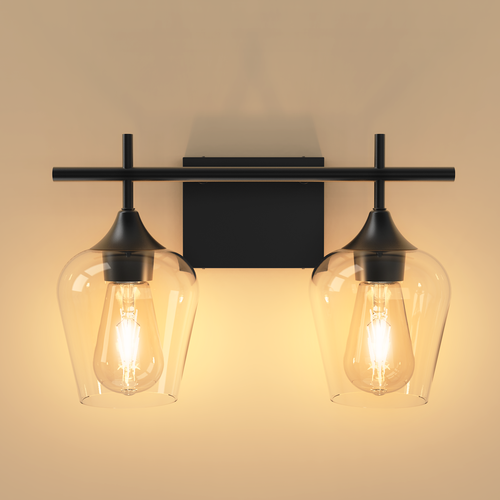 Bathroom Light Fixtures, 1/2/3/4-Light Bathroom Vanity Light fixtures, Clear - Picture 53 of 67