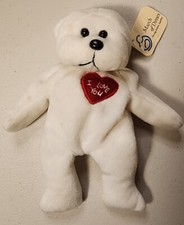 Plush Bean Bag Bear Kisses I Love You 1999 March of Dimes Bear