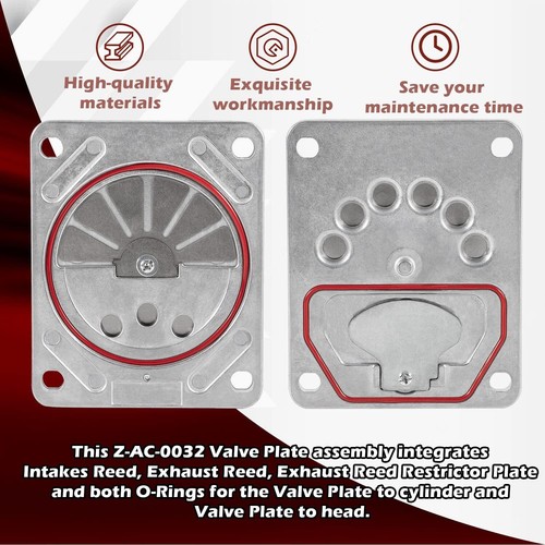 Conjunto de placa de válvula de compresor ZAC0032 para cable Craftsman, Dewalt, Porter - Imagen 6 de 13