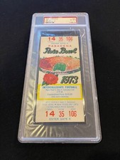 FULL 1973 USC-Ohio State Rose Bowl college football ticket PSA 6, EX-MT