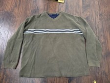 Cherokee Cotton Stripe Pullover Sweater Size XL Green Vintage 90s