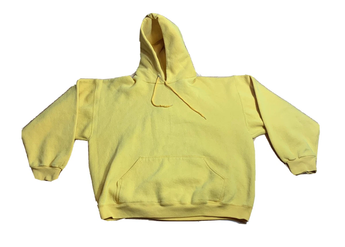 VTG 90's Pro Spirit Men's Yellow Hoodie Blank Sweatshirt Size XL Made USA |  eBay