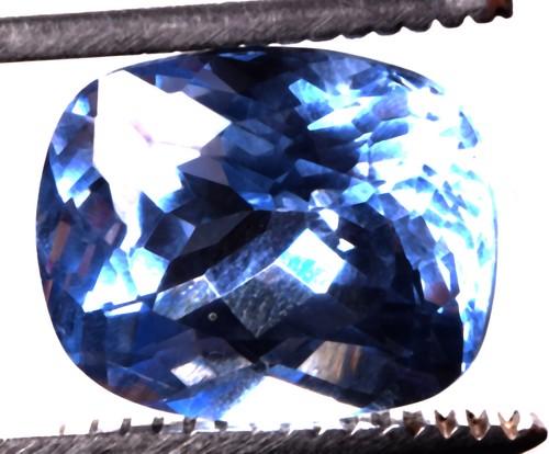 14.60 Cts. Natural Neon Blue Grandidierite Cushion Shape Certified Gemstone - Picture 3 of 4