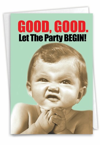 1  Birthday Card with Envelope - Let The Party Begin C4646BDG - Picture 1 of 6