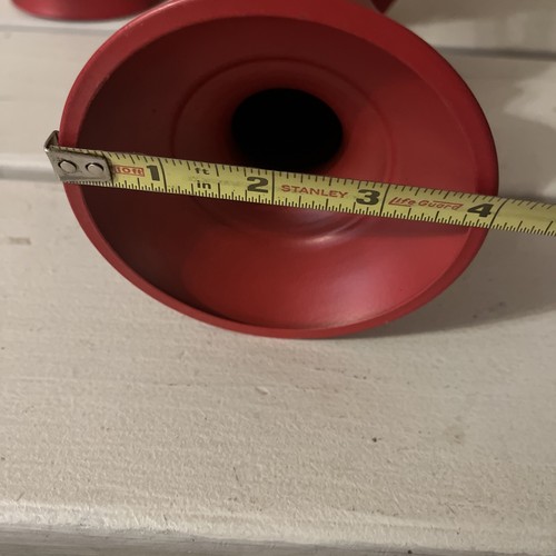 Par de linternas portavelas LED de metal rojo - Imagen 9 de 10