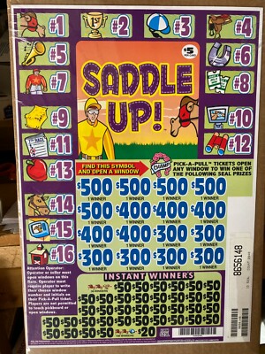 Fly So High 5 Tab Pull Tab 1 Dollar Game Ticket-Pack of 2 Games Non-Redeemable