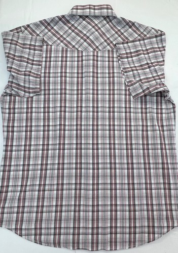 Roper Mens Plaid Short Sleeve Western Style Pearl Snap Shirt Size XL - Picture 9 of 10