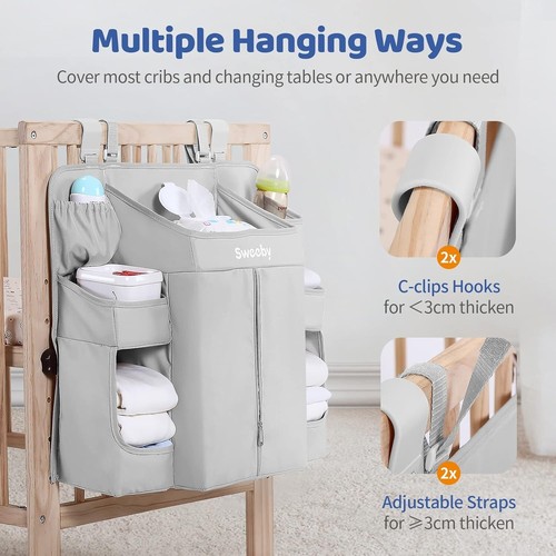 Stylish Diaper Organizer with 6 Compartments for Effortless Nursery Essentials - Picture 7 of 8