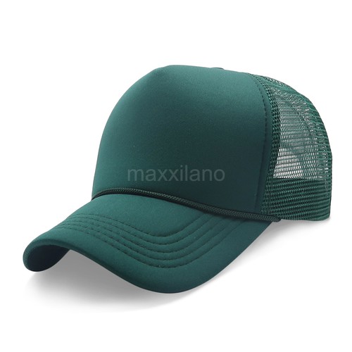 Trucker Hat Foam Mesh Baseball Cap Snapback Adjustable Plain Solid Men Sport Cap - Picture 52 of 126