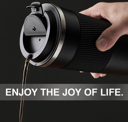 Coffee Mug Stainless Steel Double Wall Leakproof Travel Cup Insulated Reusable - Picture 17 of 54