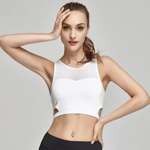 Women Sport Bra Gym Seamless Yoga  Running Breathable Underwear Workout Push Up - Picture 3 of 10