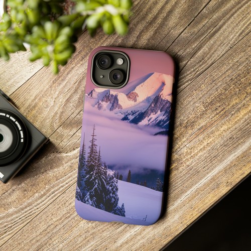 Funda de teléfono diseñada a mano Snowy Mountains para iPhone Samsung Google Pixel - Imagen 19 de 173