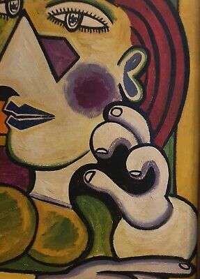 Pablo Picasso Original Painting Mixed Media On Cardboard | eBay