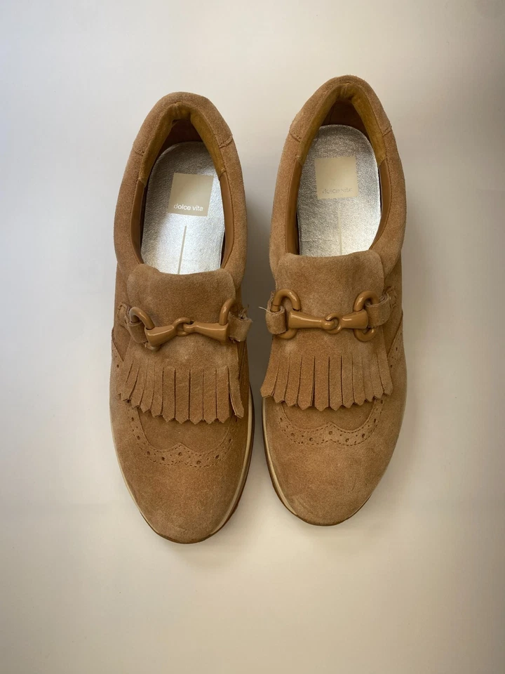 Dolce Vita Mujer Jhax Toffee Gamuza Plataforma Mocasín Zapatilla Talla 9.5 Foto 3 de 4