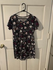 secret treasures nightgown Size Small With Coffee Cups Print