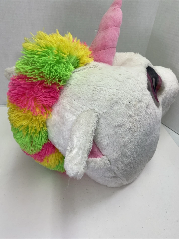 Unicorn Head Mask Soft Plush Animal Oversized Costume Halloween Party Adult Teen - Image 3 of 4