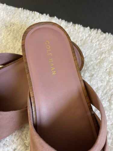 Cole Haan Braelyn Damen-Fußbett-Sandale Burlwood Wildleder Größe: 6 MRSP $ 120 Neu im Karton - Bild 4 von 6
