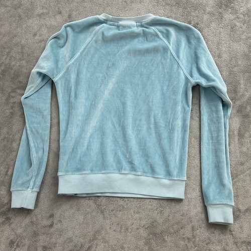 AMO Velour Sweatpants Sweater Women XS SetBlue USA Athleisure Comfy Lounge Cozy - Picture 8 of 19