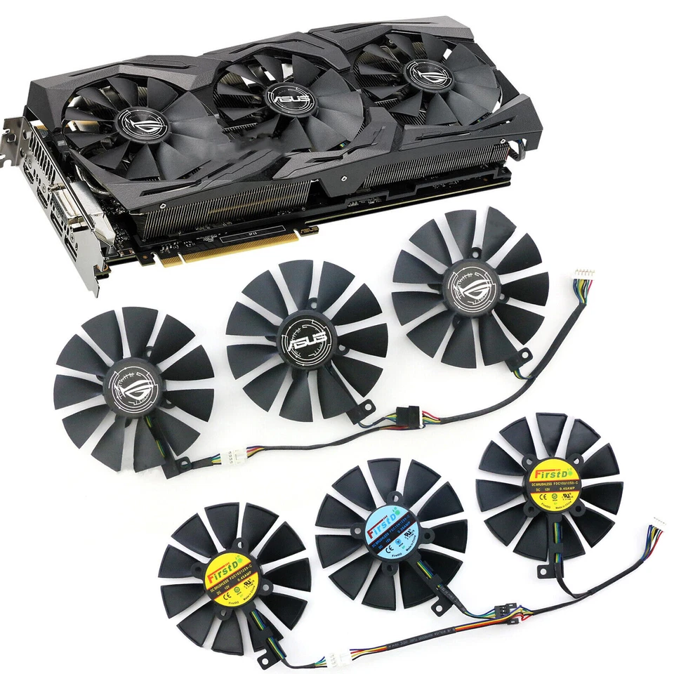 MARKENLOS Für ASUS GTX1060 1070 1080 Grafikkarten Fan FDC10U12S9-C / FDC10H12S9-C Lüfter