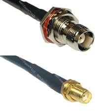 RFC195 TNC FEMALE BULKHEAD to SMA FEMALE Coax RF Cable USA-Ship Lot