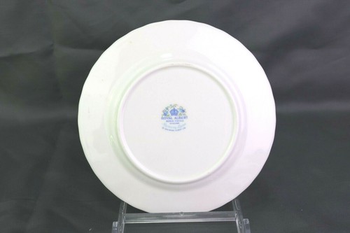 Royal Albert England Memory Lane 8.5 " Bread Plate Blue Flowers Fluted Gold Trim - Picture 5 of 6