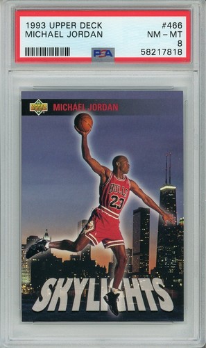 1993 Oberdeck #466 Michael Jordan PSA 8