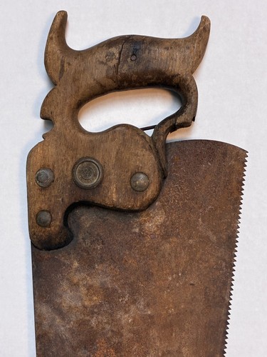 Vintage H Disston & Son Philadelphia 26 Inch Wood Handle Saw - Picture 4 of 9