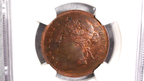1897 STRAITS SETTLEMENT CENT NGC MS63 BN UNCIRCULATED 1C Coin PRICED TO SELL NOW - Picture 3 of 4