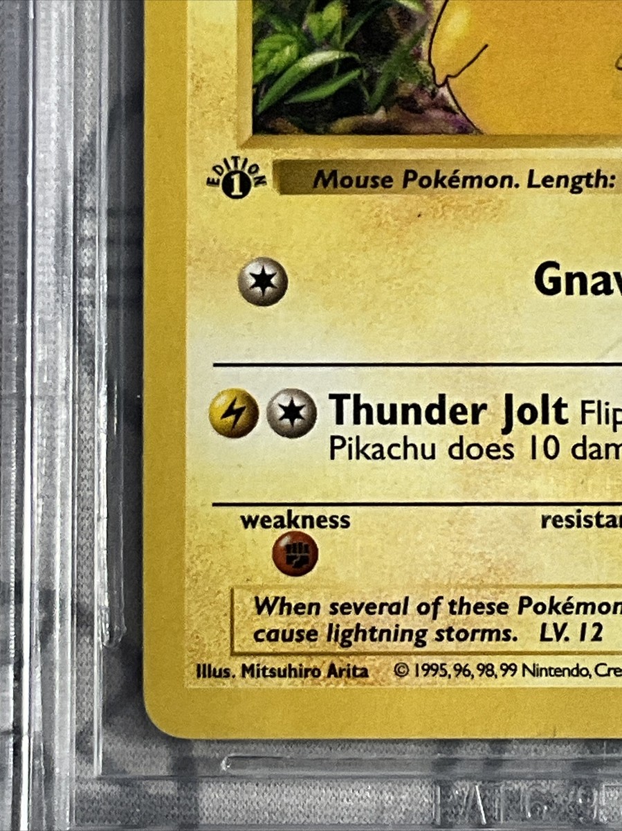 BGS 8.5 1999 1st Ed Pikachu Shadowless Base 58 Pokemon TCG