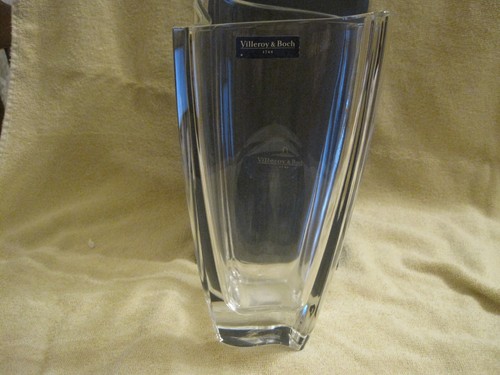 JARRÓN VILLEROY and Boch CRISTAL PESADO 10"-ELEGANTE-NUEVO - Imagen 1 de 22