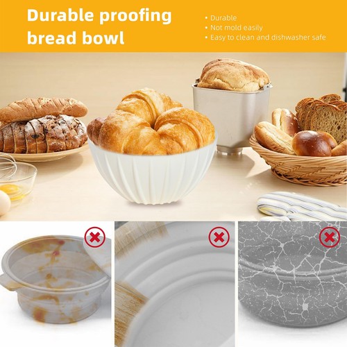 Sourdough Bread Proofing Baskets Baking Tools 5 Inch Round Silicone Baskets Bowl - Picture 10 of 16
