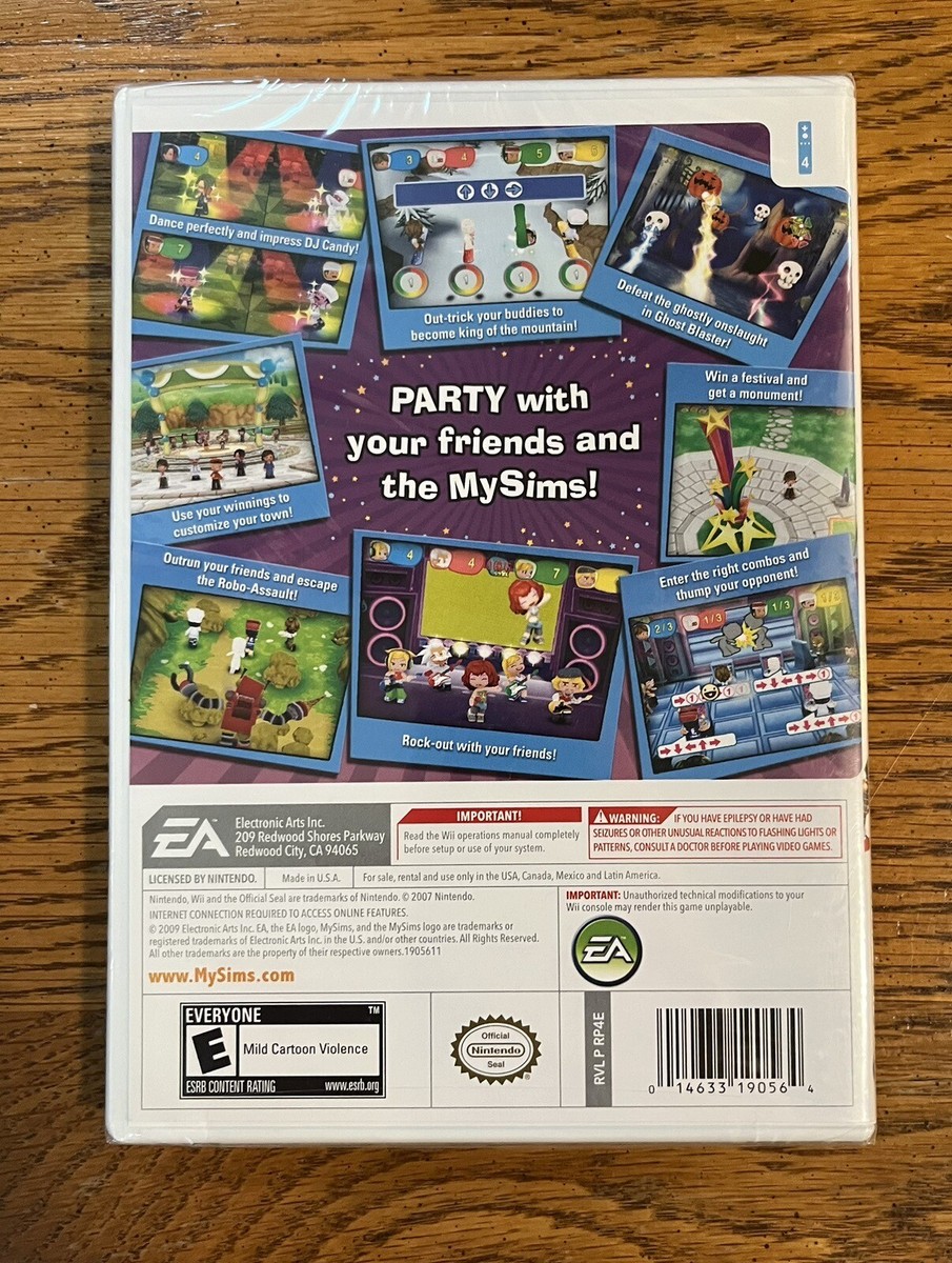 My Sims Party (Nintendo Wii, 2009) MySims Brand New Factory Sealed
