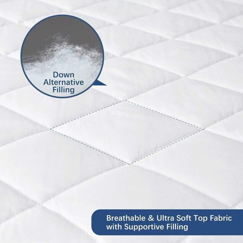 Waterproof Sofa Bed Mattress Protector Pad Full Absorbent Topper Cover Quilted - Picture 2 of 6