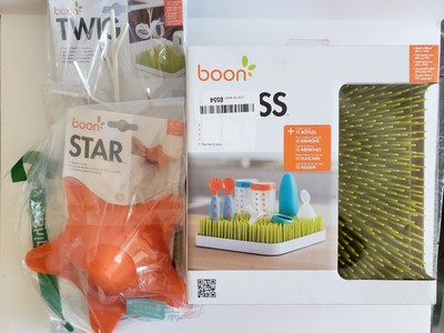 Boon Baby Infant Grass Countertop Drying Rack Twig And Star Drain