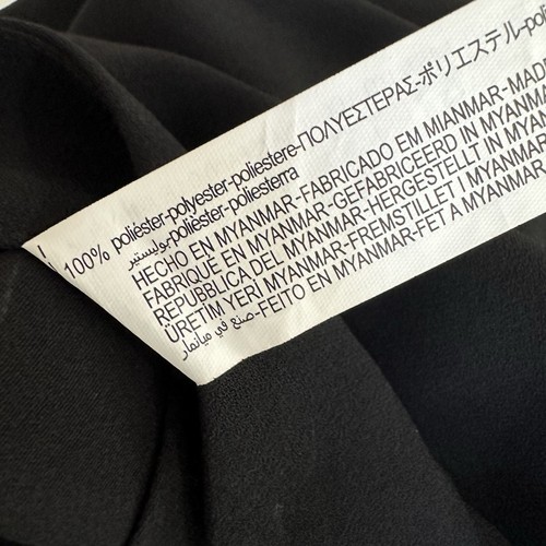 ZARA Wide Leg Pants Womens Black High Rise Capsule Career Office XXL New - Picture 10 of 12