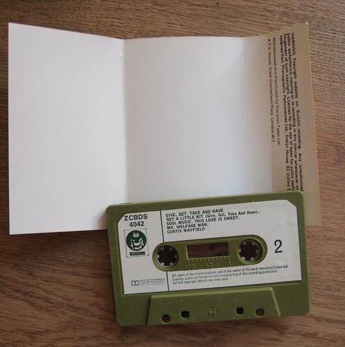CURTIS MAYFIELD - GIVE GET TAKE & HAVE (BUDDAH ZCBDS4042) 1976 UK CASSETTE TAPE - Picture 3 of 5