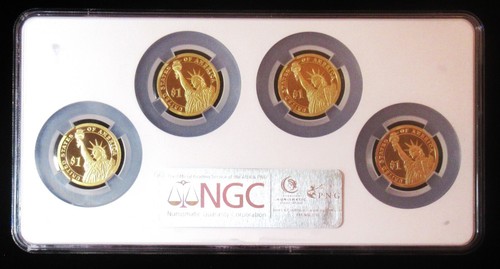 2008-S Presidential Dollars $1 One Dollar 4 Coin Set NGC PR69 - Picture 2 of 2