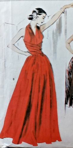 Butterick Sewing Pattern 4919 Misses 14-20 Easy Flared Dress inc Maxi Retro 1952 - Picture 5 of 7