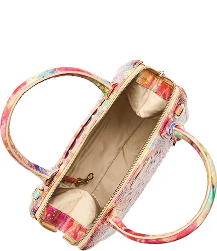 Brahmin Melbourne Collection Happy Hour Small Caroline Satchel Matching Wallet - Picture 10 of 11