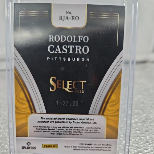 2022 PANINI SELECT ROOKIE PATCH AUTOGRAPHED  RODOLFO CASTRO 152/299  RJA-RO - Picture 3 of 3